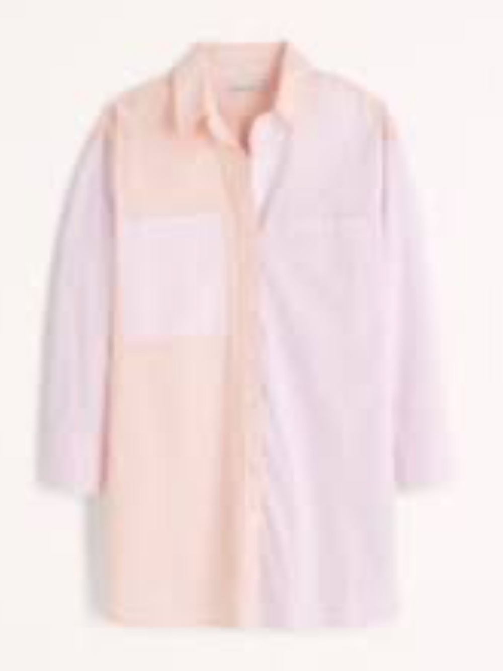 Abercrombie and Fitch Women's Shirt Dress Pinstripe Patchwork Pink Orange XL